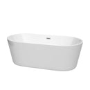 Carissa 67 Inch Freestanding Bathtub in White - 11