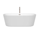 Carissa 67 Inch Freestanding Bathtub in White - 22