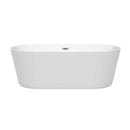 Carissa 67 Inch Freestanding Bathtub in White - 2