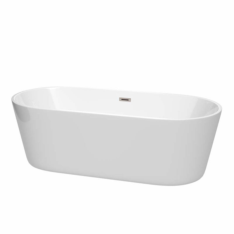 Carissa 71 Inch Freestanding Bathtub in White
