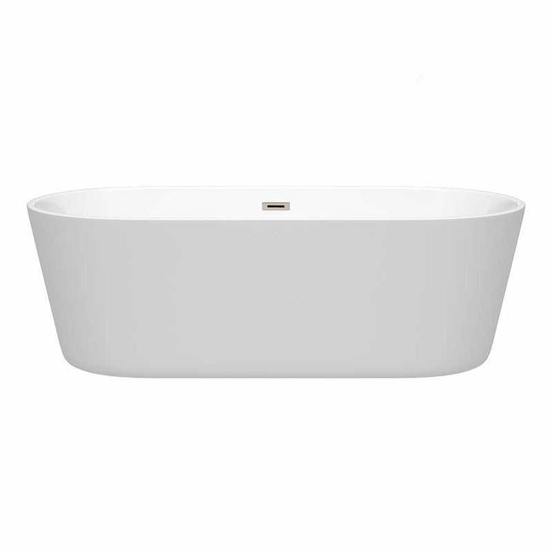 Carissa 71 Inch Freestanding Bathtub in White - 2