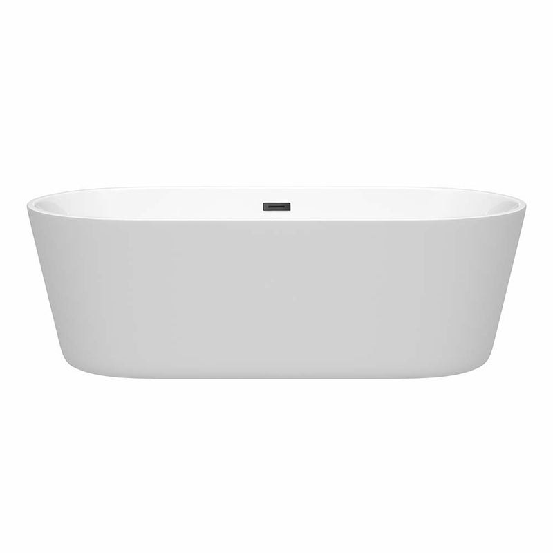 Carissa 71 Inch Freestanding Bathtub in White - 7