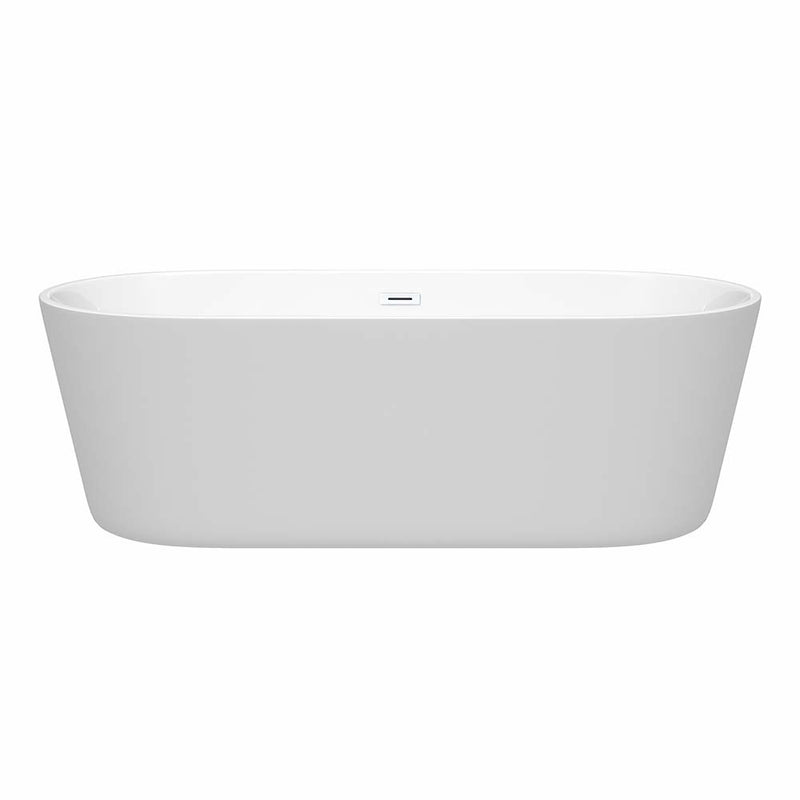 Carissa 71 Inch Freestanding Bathtub in White - 17