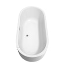 Juliette 67 Inch Freestanding Bathtub in White - 30