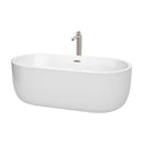 Juliette 67 Inch Freestanding Bathtub in White - 21