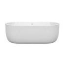 Juliette 67 Inch Freestanding Bathtub in White - 17