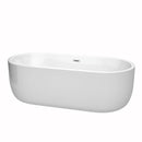 Juliette 71 Inch Freestanding Bathtub in White - 11