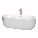 Juliette 71 Inch Freestanding Bathtub in White - 21
