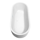 Juliette 71 Inch Freestanding Bathtub in White - 19
