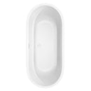 Juliette 71 Inch Freestanding Bathtub in White - 18