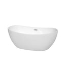 Rebecca 60 Inch Freestanding Bathtub in White - 11