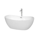 Rebecca 60 Inch Freestanding Bathtub in White - 27
