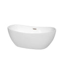 Rebecca 60 Inch Freestanding Bathtub in White