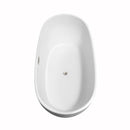 Rebecca 65 Inch Freestanding Bathtub in White - 24