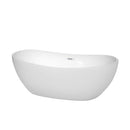 Rebecca 65 Inch Freestanding Bathtub in White - 16