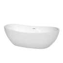 Rebecca 70 Inch Freestanding Bathtub in White - 16