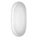 Rebecca 70 Inch Freestanding Bathtub in White - 18