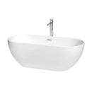 Brooklyn 67 Inch Freestanding Bathtub in White - 31
