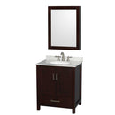 Sheffield 30 Inch Single Bathroom Vanity in Espresso - 23