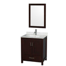 Sheffield 30 Inch Single Bathroom Vanity in Espresso - 28