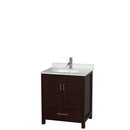 Sheffield 30 Inch Single Bathroom Vanity in Espresso - 26