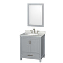 Sheffield 30 Inch Single Bathroom Vanity in Gray - 21