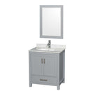 Sheffield 30 Inch Single Bathroom Vanity in Gray - 28