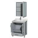 Sheffield 30 Inch Single Bathroom Vanity in Gray - 31