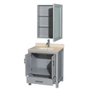 Sheffield 30 Inch Single Bathroom Vanity in Gray - 17