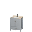 Sheffield 30 Inch Single Bathroom Vanity in Gray - 12