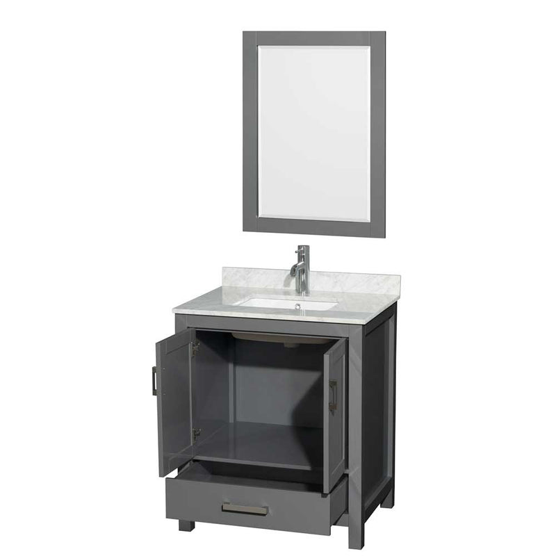 Sheffield 30 Inch Single Bathroom Vanity in Dark Gray - 51
