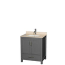 Sheffield 30 Inch Single Bathroom Vanity in Dark Gray - 21