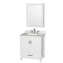 Sheffield 30 Inch Single Bathroom Vanity in White - 23