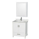 Sheffield 30 Inch Single Bathroom Vanity in White - 30
