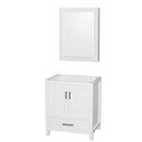 Sheffield 30 Inch Single Bathroom Vanity in White - 3