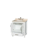 Sheffield 30 Inch Single Bathroom Vanity in White - 6