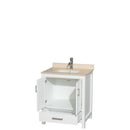 Sheffield 30 Inch Single Bathroom Vanity in White - 13