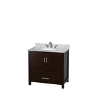 Sheffield 36 Inch Single Bathroom Vanity in Espresso - 35