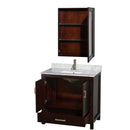 Sheffield 36 Inch Single Bathroom Vanity in Espresso - 45