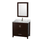 Sheffield 36 Inch Single Bathroom Vanity in Espresso - 44