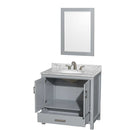 Sheffield 36 Inch Single Bathroom Vanity in Gray - 26