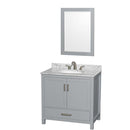 Sheffield 36 Inch Single Bathroom Vanity in Gray - 25