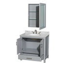 Sheffield 36 Inch Single Bathroom Vanity in Gray - 29
