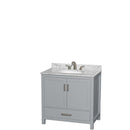 Sheffield 36 Inch Single Bathroom Vanity in Gray - 23