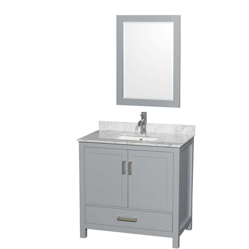 Sheffield 36 Inch Single Bathroom Vanity in Gray - 33