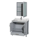 Sheffield 36 Inch Single Bathroom Vanity in Gray - 37