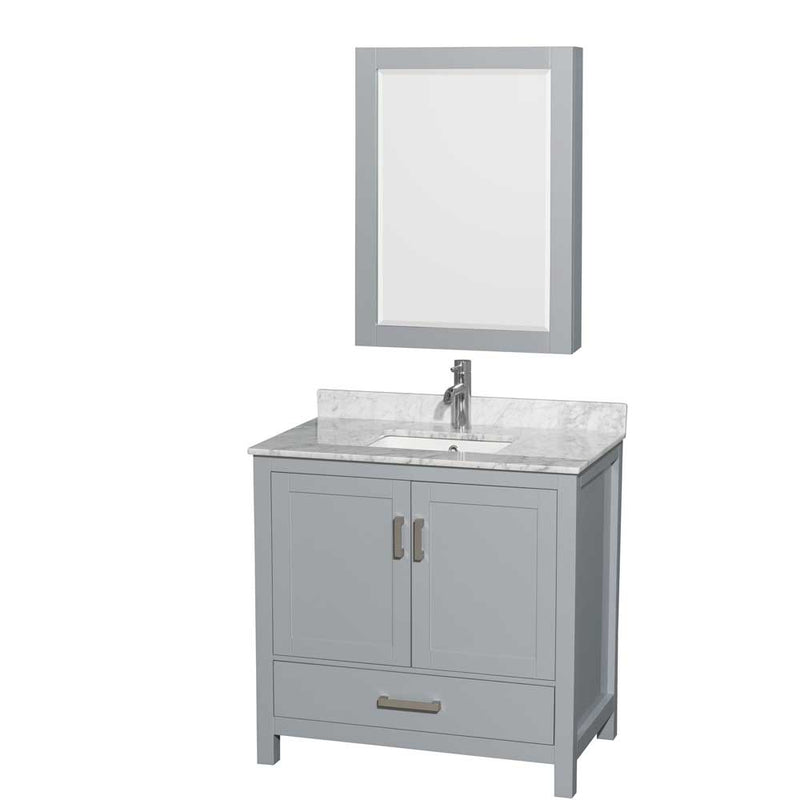 Sheffield 36 Inch Single Bathroom Vanity in Gray - 36