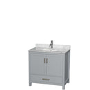 Sheffield 36 Inch Single Bathroom Vanity in Gray - 31