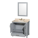 Sheffield 36 Inch Single Bathroom Vanity in Gray - 10