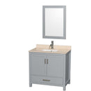 Sheffield 36 Inch Single Bathroom Vanity in Gray - 17